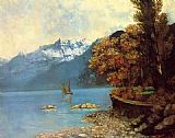 Gustave Courbet Canvas Paintings - Lake Leman